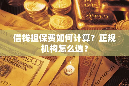 武汉借钱担保费如何计算？正规机构怎么选？