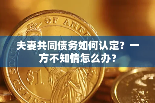 武汉夫妻共同债务如何认定？一方不知情怎么办？