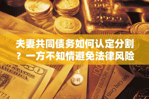武汉夫妻共同债务如何认定分割？一方不知情避免法律风险必看！